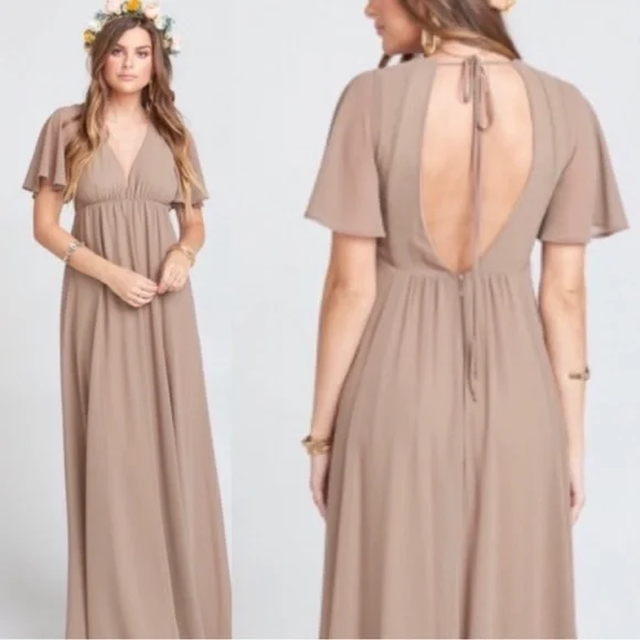 Faye Flutter Maxi Dress ~ Dune Chiffon by Show Me Your Mumu